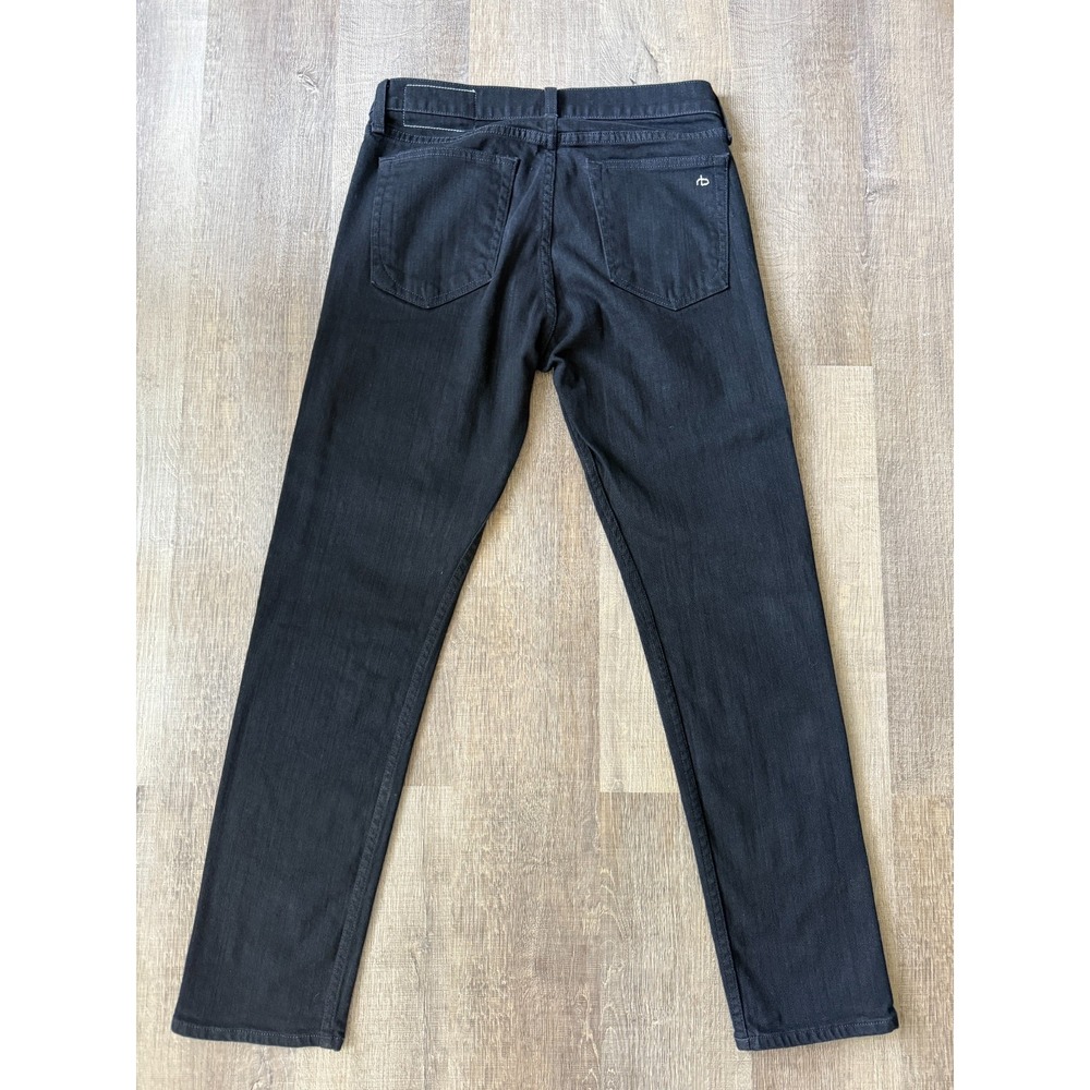 Rag & Bone Men's Jeans Sz 30x30 Black Fit 2 Slim Button Fly Stretch‎ Denim Pants - Picture 2 of 11